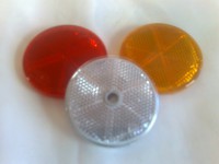 Odrazka samolepiaca fi. 60mm biela, červená, oranžová