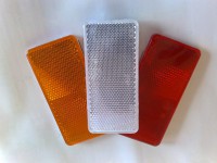 Odrazka samolepiaca 90x40 biela, červená, oranžová
